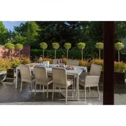 Kok Maison Chaises De Jardin Fauteuil De Jardin Sans Coussin En Résine Gris -Fauteuils de jardin Soldes Boutique fauteuil de jardin sans coussin en resine gris 2