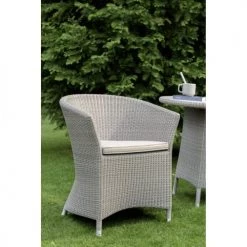 Kok Maison Fauteuils De Jardin Fauteuil De Jardin Tressé En Résine Gris -Fauteuils de jardin Soldes Boutique fauteuil de jardin tresse en resine gris 2