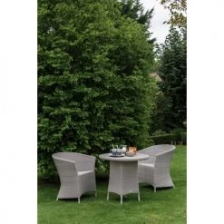 Kok Maison Fauteuils De Jardin Fauteuil De Jardin Tressé En Résine Gris -Fauteuils de jardin Soldes Boutique fauteuil de jardin tresse en resine gris 3