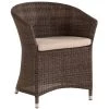 Kok Maison Fauteuils De Jardin Fauteuil De Jardin Tressé En Résine Marron -Fauteuils de jardin Soldes Boutique fauteuil de jardin tresse en resine marron 1