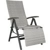 Tectake Fauteuils De Jardin Fauteuil De Relaxation Pliable Avec Repose-pieds Gris Clair -Fauteuils de jardin Soldes Boutique fauteuil de relaxation pliable avec repose pieds gris clair