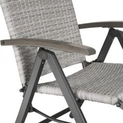 Tectake Fauteuils De Jardin Fauteuil De Relaxation Pliable Avec Repose-pieds Gris Clair -Fauteuils de jardin Soldes Boutique fauteuil de relaxation pliable avec repose pieds gris clair 2