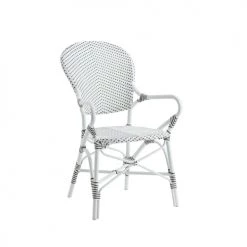 Sika Design Fauteuils De Jardin Fauteuil De Repas Empilable En Alu Et Fibre Synthétique Blanc