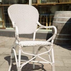 Sika Design Fauteuils De Jardin Fauteuil De Repas Empilable En Alu Et Fibre Synthétique Blanc -Fauteuils de jardin Soldes Boutique fauteuil de repas empilable en alu et fibre synthetique blanc 5