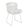 Now’s Home Fauteuils De Jardin Fauteuil De Table Intérieur/extérieur Blanc -Fauteuils de jardin Soldes Boutique fauteuil de table interieur exterieur blanc