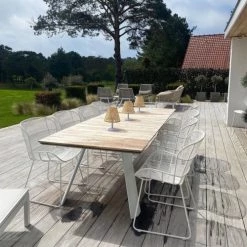 Now’s Home Fauteuils De Jardin Fauteuil De Table Intérieur/extérieur Blanc -Fauteuils de jardin Soldes Boutique fauteuil de table interieur exterieur blanc 2