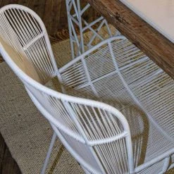 Now’s Home Fauteuils De Jardin Fauteuil De Table Intérieur/extérieur Blanc -Fauteuils de jardin Soldes Boutique fauteuil de table interieur exterieur blanc 5