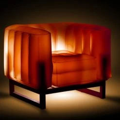 Mojow Fauteuils De Jardin Fauteuil Design Lumineux Cadre Aluminum Assise Thermoplastique Orange -Fauteuils de jardin Soldes Boutique fauteuil design lumineux cadre aluminum assise thermoplastique orange 2