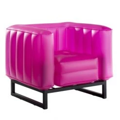 Fauteuils de jardin Soldes Boutique 19 Mojow Fauteuils De Jardin Fauteuil Design Lumineux Cadre Aluminum Assise Thermoplastique Rose