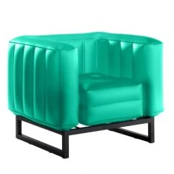 Mojow Fauteuils De Jardin Fauteuil Design Lumineux Cadre Aluminum Assise Thermoplastique Vert