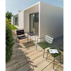 Bizzotto Chaises De Jardin Fauteuil Détente En Acier Gris Anthracite -Fauteuils de jardin Soldes Boutique fauteuil detente en acier gris anthracite 2