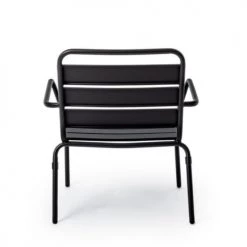 Bizzotto Chaises De Jardin Fauteuil Détente En Acier Gris Anthracite -Fauteuils de jardin Soldes Boutique fauteuil detente en acier gris anthracite 3
