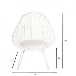 Now’s Home Fauteuils De Jardin Fauteuil En Aluminium Blanc -Fauteuils de jardin Soldes Boutique fauteuil en aluminium blanc 2