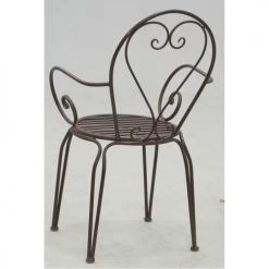Aubry Gaspard Fauteuils De Jardin Fauteuil En Métal Blanc Métal Vieilli -Fauteuils de jardin Soldes Boutique fauteuil en metal blanc metal vieilli 2