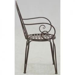 Aubry Gaspard Fauteuils De Jardin Fauteuil En Métal Blanc Métal Vieilli -Fauteuils de jardin Soldes Boutique fauteuil en metal blanc metal vieilli 3