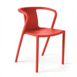 Oviala Fauteuils De Jardin Fauteuil En Plastique Rouge