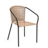 Jardiline Chaises De Jardin Fauteuil En Résine Tressée Façon Cannage Résine Noir -Fauteuils de jardin Soldes Boutique fauteuil en resine tressee facon cannage resine noir