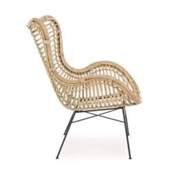 Bizzotto Fauteuils De Jardin Fauteuil En Rotin Avec Pieds En Acier -Fauteuils de jardin Soldes Boutique fauteuil en rotin avec pieds en acier 2