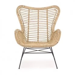 Bizzotto Fauteuils De Jardin Fauteuil En Rotin Avec Pieds En Acier -Fauteuils de jardin Soldes Boutique fauteuil en rotin avec pieds en acier 3