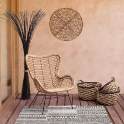 Bizzotto Fauteuils De Jardin Fauteuil En Rotin Avec Pieds En Acier -Fauteuils de jardin Soldes Boutique fauteuil en rotin avec pieds en acier 5