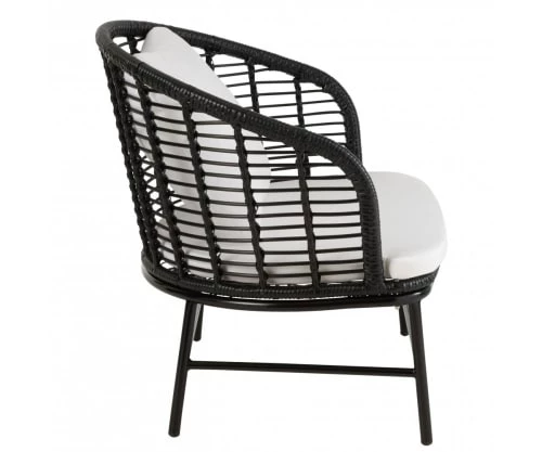 Meubles & Design Fauteuils De Jardin Fauteuil Extérieur Arrondi Avec Coussins Rembourré Beige 4 Meubles & Design Fauteuils De Jardin Fauteuil Extérieur Arrondi Avec Coussins Rembourré Beige – Image 2