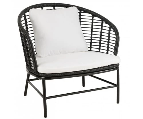 Meubles & Design Fauteuils De Jardin Fauteuil Extérieur Arrondi Avec Coussins Rembourré Beige 5 Meubles & Design Fauteuils De Jardin Fauteuil Extérieur Arrondi Avec Coussins Rembourré Beige – Image 3