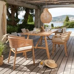 Maisons Du Monde Chaises De Jardin Fauteuil Extérieur Professionnel En Bois D'acacia -Fauteuils de jardin Soldes Boutique fauteuil exterieur professionnel en bois d acacia 1000 3 7 219439 5