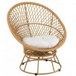 Meubles & Design Fauteuils De Jardin Fauteuil Extérieur Rotin Avec Pied Rond Et Coussin Beige 11 Meubles & Design Fauteuils De Jardin Fauteuil Extérieur Rotin Avec Pied Rond Et Coussin Beige -Fauteuils de jardin Soldes Boutique fauteuil exterieur rotin avec pied rond et coussin beige 3