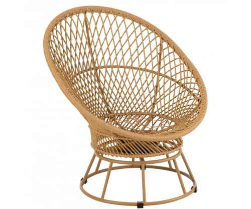 Meubles & Design Fauteuils De Jardin Fauteuil Extérieur Rotin Avec Pied Rond Et Coussin Beige 7 Meubles & Design Fauteuils De Jardin Fauteuil Extérieur Rotin Avec Pied Rond Et Coussin Beige – Image 5