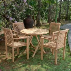 TECK’Attitude Fauteuils De Jardin Fauteuil Fixe Empilable En Teck Ecograde -Fauteuils de jardin Soldes Boutique fauteuil fixe empilable en teck ecograde 3