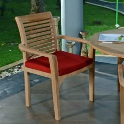 TECK’Attitude Fauteuils De Jardin Fauteuil Fixe Empilable En Teck Ecograde -Fauteuils de jardin Soldes Boutique fauteuil fixe empilable en teck ecograde 4