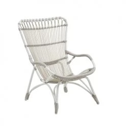 Sika Design Fauteuils De Jardin Fauteuil Haut Dossier En Alu Et Fibre Synthétique Blanc