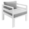 Meubletmoi Fauteuils De Jardin Fauteuil Jardin Aluminium Blanc Coussins Gris Chiné -Fauteuils de jardin Soldes Boutique fauteuil jardin aluminium blanc coussins gris chine