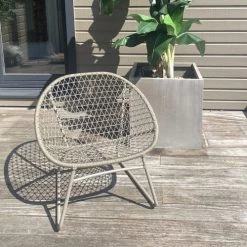 Now’s Home Fauteuils De Jardin Fauteuil Lounge Extérieur Tressé Taupe -Fauteuils de jardin Soldes Boutique fauteuil lounge exterieur tresse taupe 2