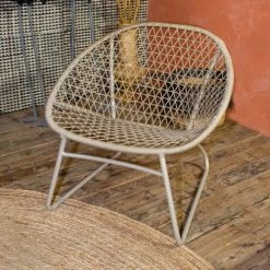 Now’s Home Fauteuils De Jardin Fauteuil Lounge Extérieur Tressé Taupe -Fauteuils de jardin Soldes Boutique fauteuil lounge exterieur tresse taupe 3