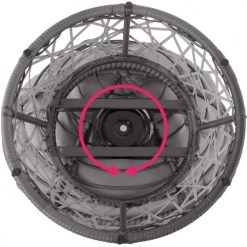 Tectake Fauteuils De Jardin Fauteuil Papasan En Rotin Gargano Rotatif Gris -Fauteuils de jardin Soldes Boutique fauteuil papasan en rotin gargano rotatif gris 4