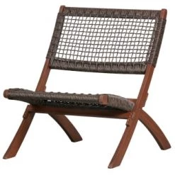 Woood Fauteuils De Jardin Fauteuil Pliable D'extérieur Bois Foncé Avec Repose Pied -Fauteuils de jardin Soldes Boutique fauteuil pliable d exterieur bois fonce avec repose pied 4