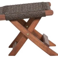 Woood Fauteuils De Jardin Fauteuil Pliable D'extérieur Bois Foncé Avec Repose Pied -Fauteuils de jardin Soldes Boutique fauteuil pliable d exterieur bois fonce avec repose pied 5