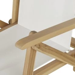 Maisons Du Monde Fauteuils De Jardin Fauteuil Pliant En Bois D'acacia Massif Et Toile écrue -Fauteuils de jardin Soldes Boutique fauteuil pliant en bois d acacia massif et toile ecrue 1000 4 33 219219 3