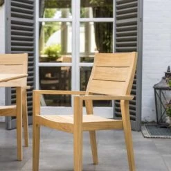 Fauteuils de jardin Soldes Boutique -Fauteuils de jardin Soldes Boutique fauteuil repas empilable dossier haut en bois jaune 1