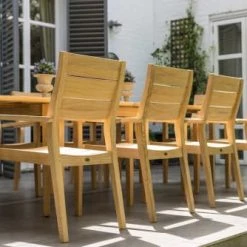 Alexander Rose Fauteuils De Jardin Fauteuil Repas Empilable Dossier Haut En Bois Jaune -Fauteuils de jardin Soldes Boutique fauteuil repas empilable dossier haut en bois jaune 2