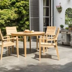 Alexander Rose Fauteuils De Jardin Fauteuil Repas Empilable Dossier Haut En Bois Jaune -Fauteuils de jardin Soldes Boutique fauteuil repas empilable dossier haut en bois jaune 4