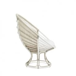 Sika Design Fauteuils De Jardin Fauteuil Rond En Aluminium Et Fibre Synthétique Blanc -Fauteuils de jardin Soldes Boutique fauteuil rond en aluminium et fibre synthetique blanc 4