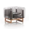 Mojow Fauteuils De Jardin Fauteuil Tpu Noir Cristal Cadre En Bois -Fauteuils de jardin Soldes Boutique fauteuil tpu noir cristal cadre en bois