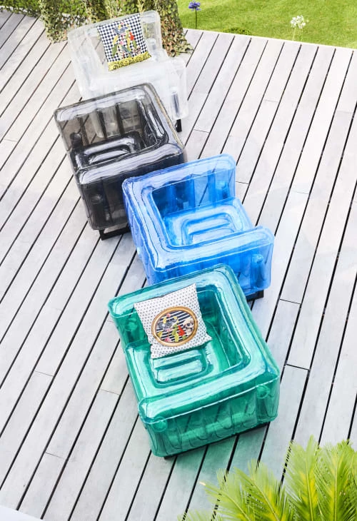 Mojow Fauteuils De Jardin Fauteuil Tpu Noir Cristal Cadre En Bois 5 Mojow Fauteuils De Jardin Fauteuil Tpu Noir Cristal Cadre En Bois – Image 3