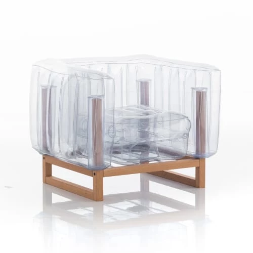 Mojow Fauteuils De Jardin Fauteuil Tpu Transparent Cadre En Bois 3 Mojow Fauteuils De Jardin Fauteuil Tpu Transparent Cadre En Bois