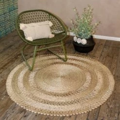 Now’s Home Fauteuils De Jardin Fauteuil Tressé Lounge Vert Olive -Fauteuils de jardin Soldes Boutique fauteuil tresse lounge vert olive 3