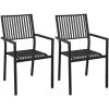 Proloisirs Fauteuils De Jardin Fauteuils D'extérieur Empilables En Aluminium Cayo (lot De 2) Graphite -Fauteuils de jardin Soldes Boutique fauteuils d exterieur empilables en aluminium cayo lot de 2 graphite