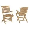 TECK’Attitude Fauteuils De Jardin Pliants En Teck (lot De 2) -Fauteuils de jardin Soldes Boutique fauteuils de jardin pliants en teck lot de 2