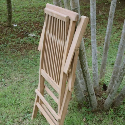 TECK’Attitude Fauteuils De Jardin Pliants En Teck (lot De 2) 5 TECK’Attitude Fauteuils De Jardin Pliants En Teck (lot De 2) – Image 3